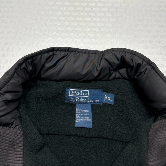 Vtg POLO Ralph Lauren Puffer Bomber Jacket Men's XL Black Quilted Lined Chore - Picture 3 of 11